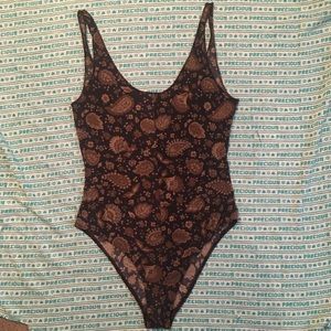Intimately Free People sleeveless bodysuit paisley